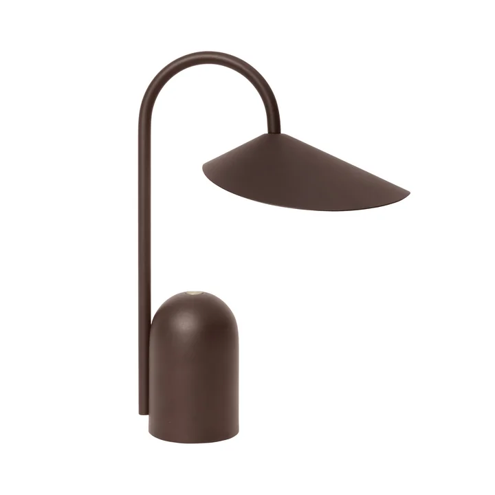 Ferm Living - Arum Oplaadbare LED tafellamp, dark chocolate