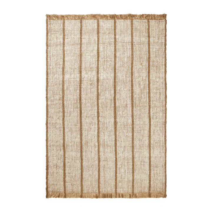 Ferm Living - Vloerkleed Athens Stripes, 200 x 300 cm, naturel / gebroken wit