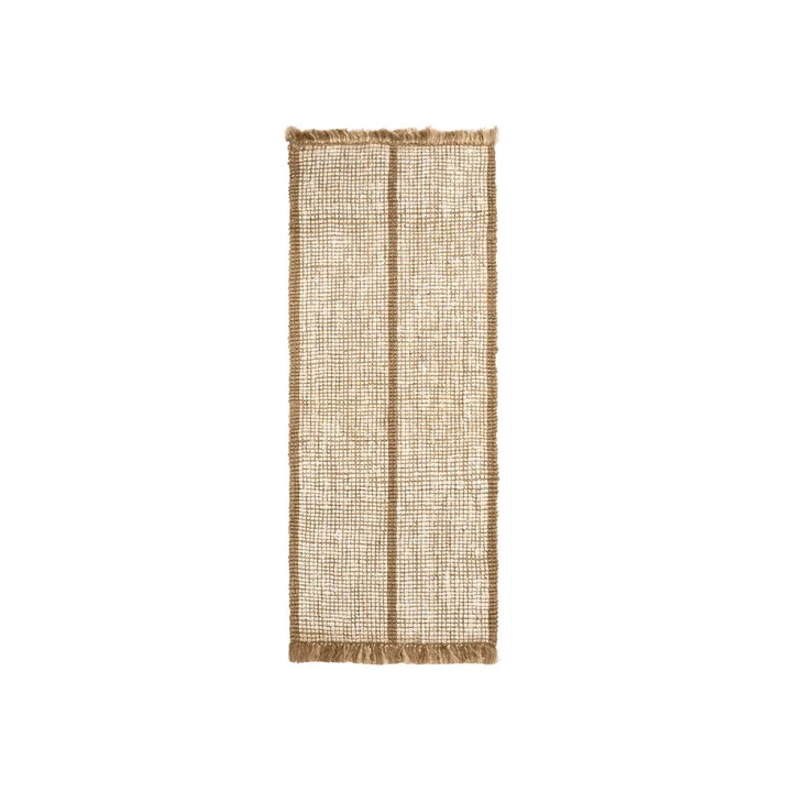 Ferm Living - Athens Stripes tapijtloper, 80 x 200 cm, naturel / gebroken wit