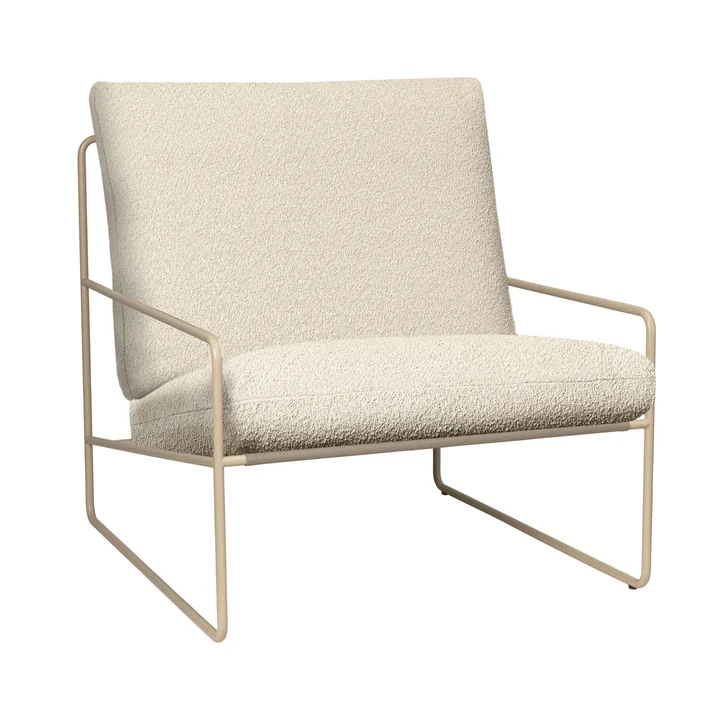 Ferm Living - Desert Outdoor fauteuil, kasjmier / gebroken wit (Pure Bouclé)