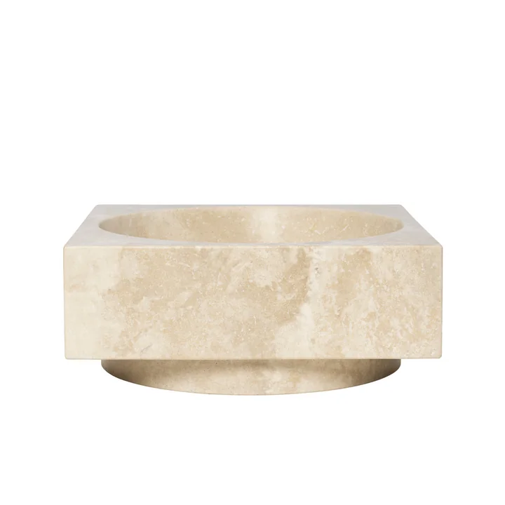 Ferm Living - Hew decoratieve kom, h 11 cm, travertin