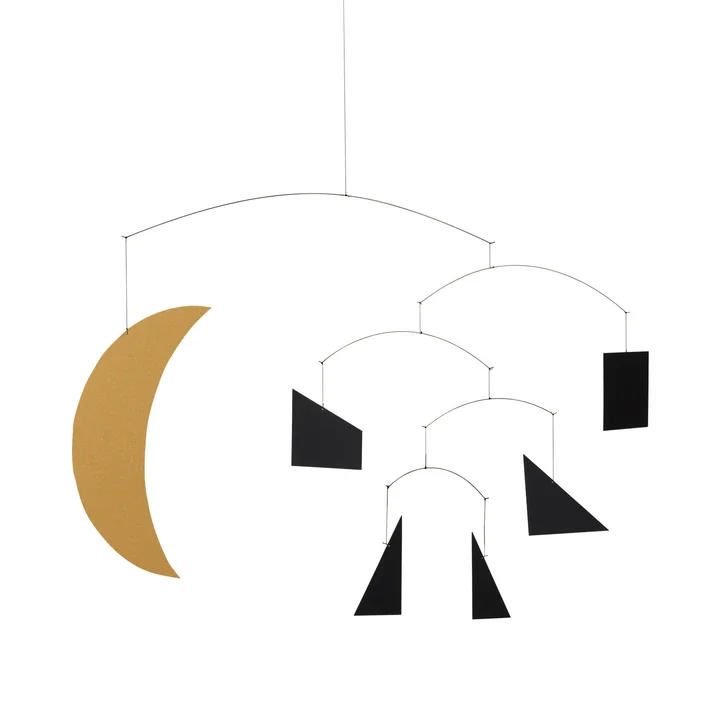 Ferm Living x Utzon - Phase Mobiel, 30 x 40 cm, zwart / goud