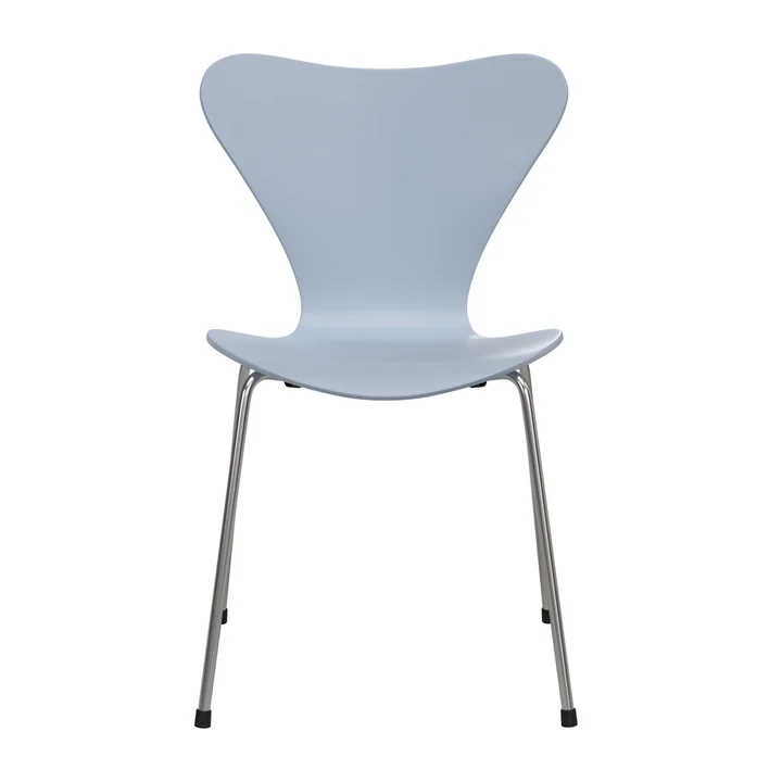 Fritz Hansen - Serie 7 stoel, niet bekleed, verchroomd / 7:14 AM blauw (Special Edition 2025)