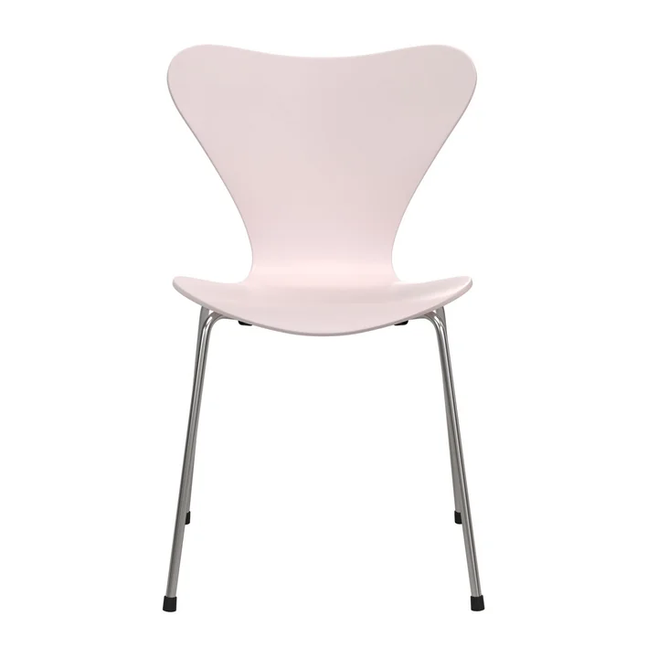 Fritz Hansen - Serie 7 stoel, niet bekleed, verchroomd / 7:14 AM roze (Special Edition 2025)