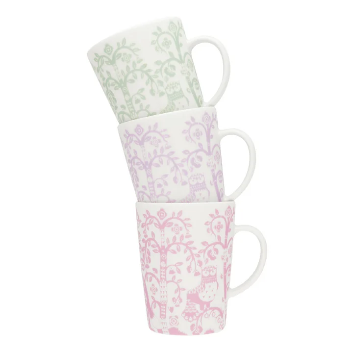 Iittala - Taika mok met handvat, 0,4 l, roze / salie / lichtpaars