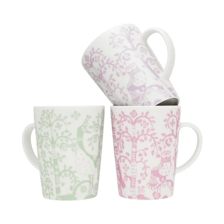 Iittala - Taika mok met handvat, 0,4 l, roze / salie / lichtpaars