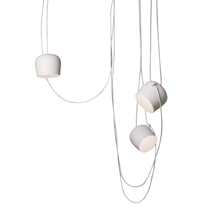 Flos - AIM Small LED - hanglamp met baldakijn, wit (3-lichts)