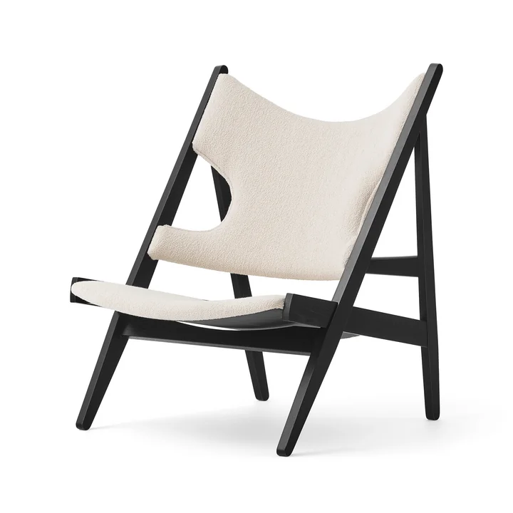 Audo - Knitting Chair, donker gebeitst eiken / gebroken wit ( Audo Barnum Bouclé 24) (Limited Edition)