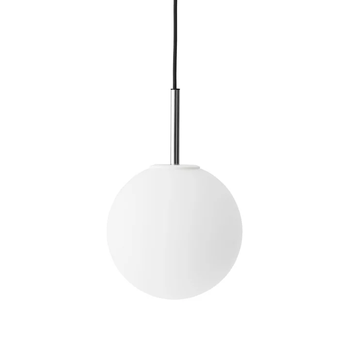 Audo - TR hanglamp, gepolijst staal / mat opalen lamp