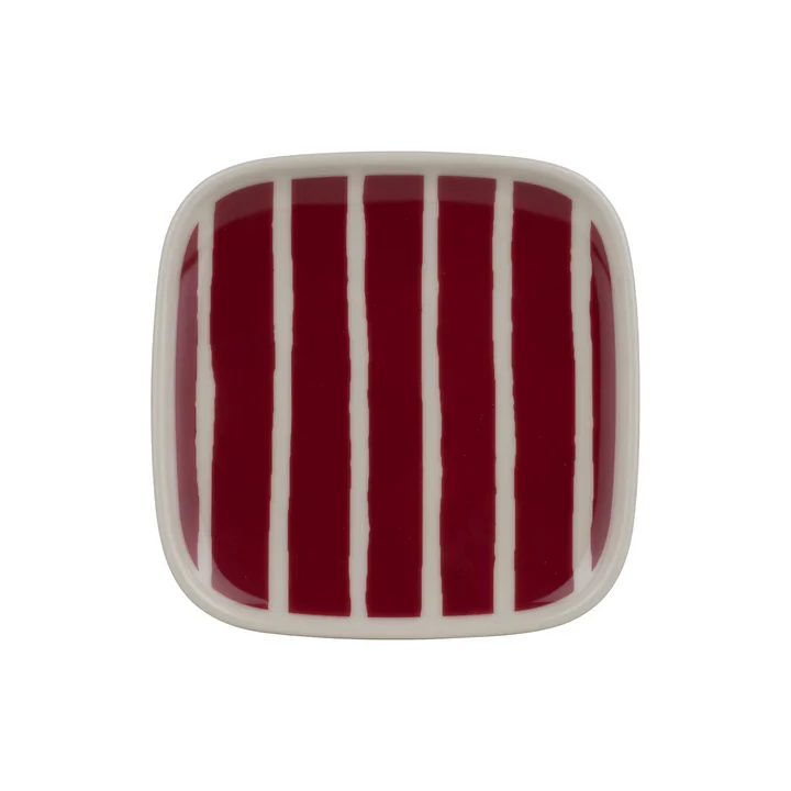 Marimekko - Piccolo Bord, 10 x 10 cm, naturel / bordeaux