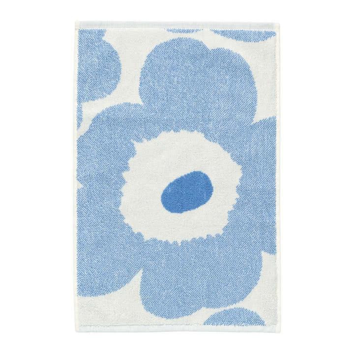 Marimekko - Unikko Gastendoek, 30 x 50 cm, crème / hemelsblauw
