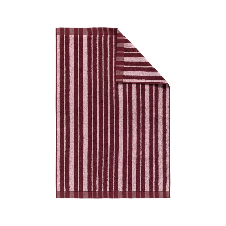 Marimekko - Raide handdoek, 50 x 70 cm, bordeaux / roze