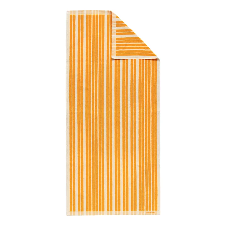 Marimekko - Raide badhanddoek, 70 x 150 cm, sahram geel/crème