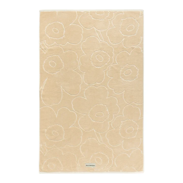 Marimekko - Piirto Unikko badlaken, 100 x 160 cm, stro / gebroken wit
