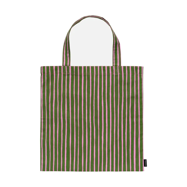 Marimekko - Piccolo Tas, 44 x 43 cm, olijfgroen / fuschia