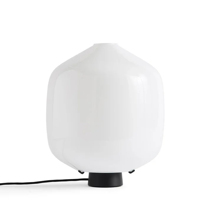HAY - Glazen tafellamp Buoy, Ø 30 cm, zacht zwart