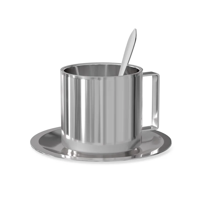 Nichba Design - Koffieset Americano, roestvrij staal (3 st.)