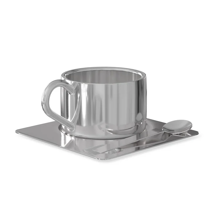 Nichba Design - Koffieset, roestvrij staal (3 stuks)