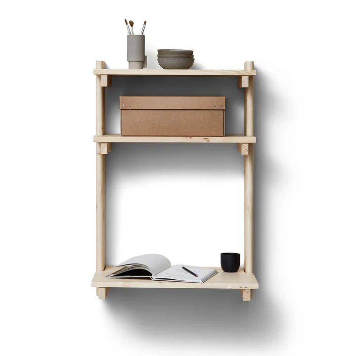 Form & Refine - Beam 3 wandgemonteerd secretaire, 60 x 167 cm, mat gelakt grenen