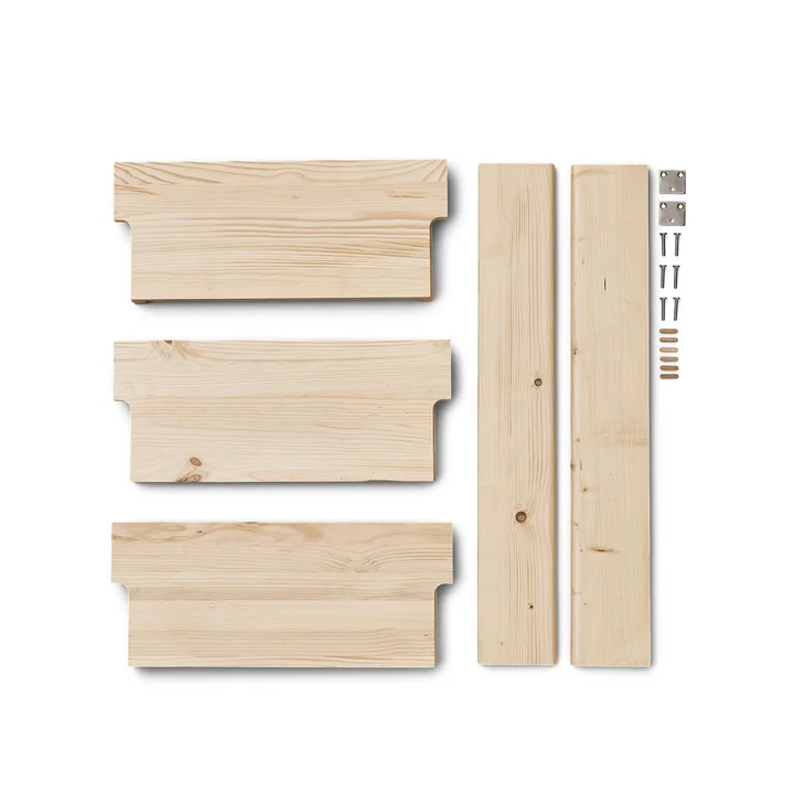 Form & Refine - Beam 3 wandplank, 60 x 90,5 cm, mat gelakt grenen