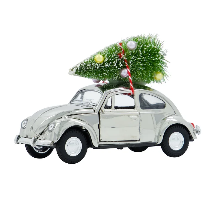 House Doctor - Xmas Cars Sierauto's, 12,5 cm, zilver