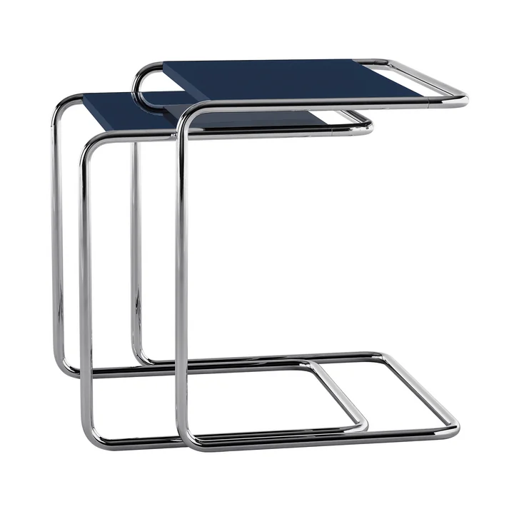 Thonet - B 97 Serious Set tafels, titanium / grafietblauw (set van 2) (JS. by Jil Sander)