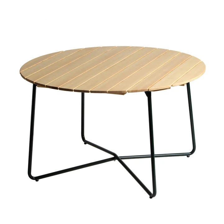 Grythyttan - 9A 120 Tuintafel Ø 120 cm, geolied grenen / groen
