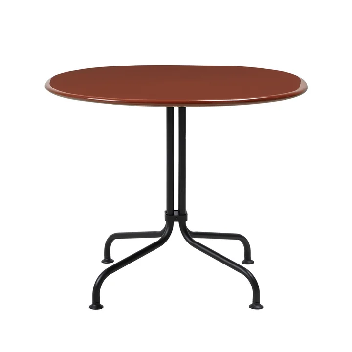 Gubi - Carmel Bistro loungetafel, 75 x 75 cm, zwart / steenrood