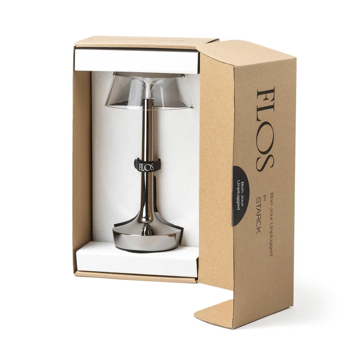 Flos - Bon jour Unplugged Oplaadbare tafellamp, Colour Tune, chroom