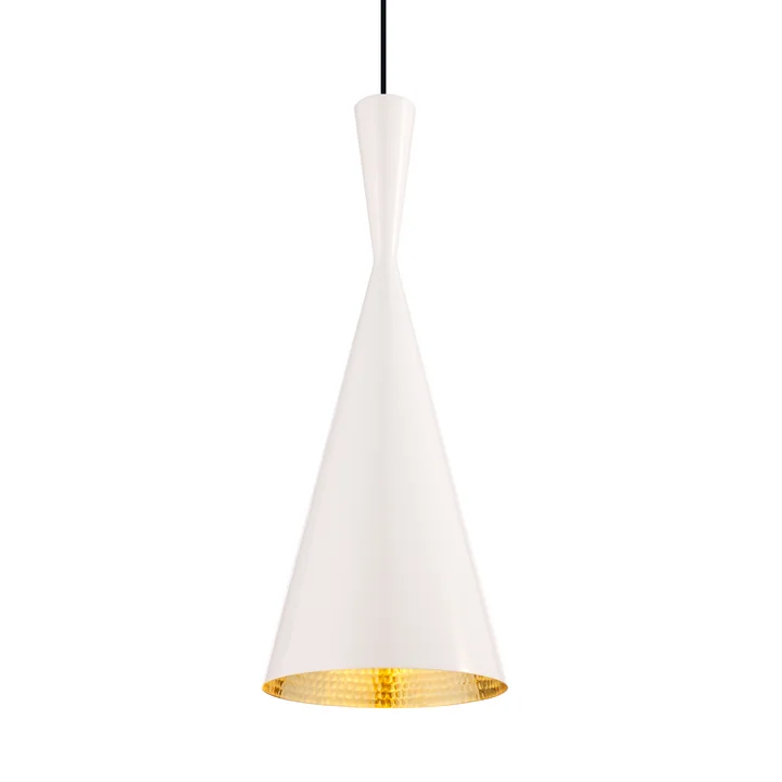 Tom Dixon - Beat lange LED hanglamp, wit