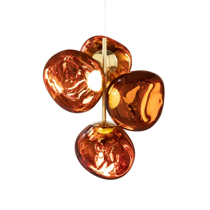 Tom Dixon - LED-kroonluchter Melt Mini, koper/goud