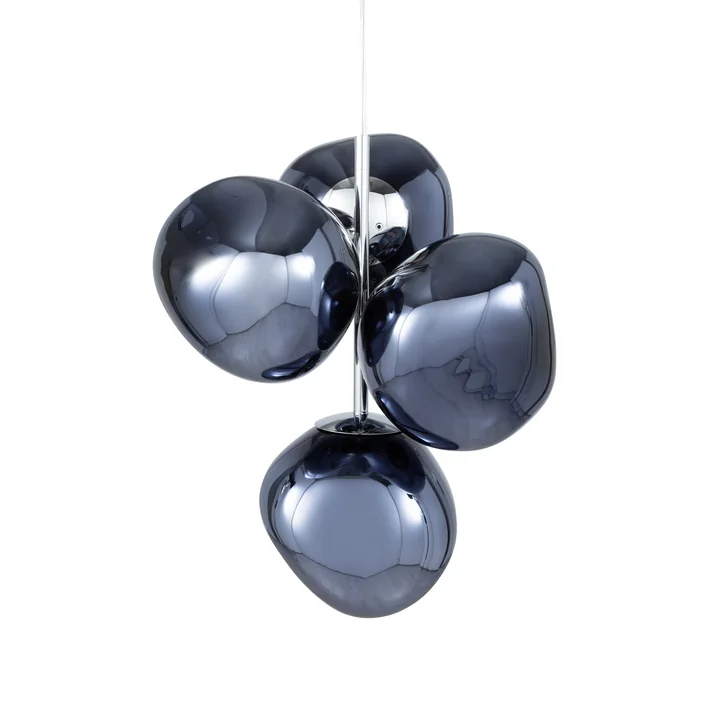 Tom Dixon - Mini LED-kroonluchter Melt, rook / zilver