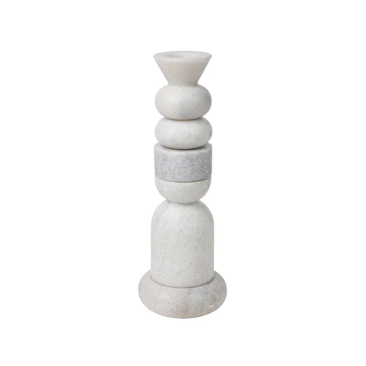 Tom Dixon - Stone Stacking kandelaar, h 36 cm, wit