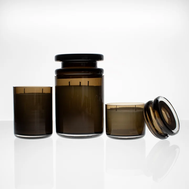 Serax - Geurkaars met deksel Zephyr, donkerbruin