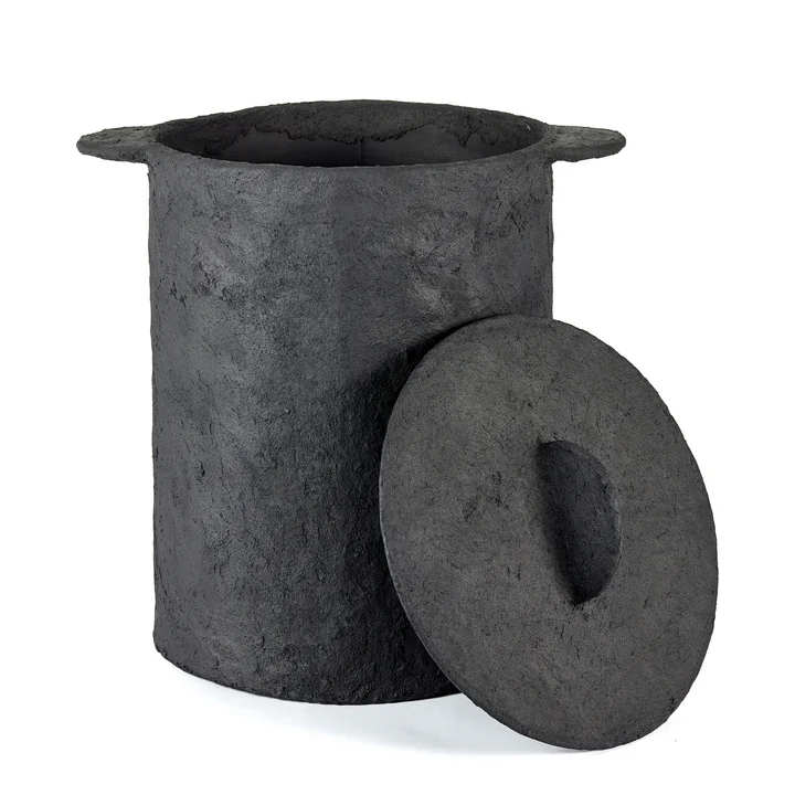 Serax - Aarde wasmand met linnenzak L, zwart