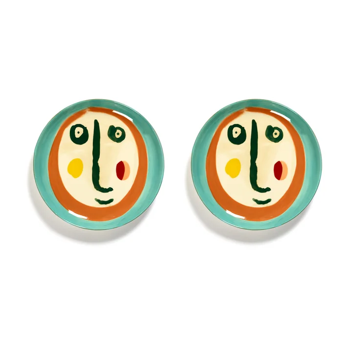 Serax - Feast Face 2 bord S, mix (set van 2)