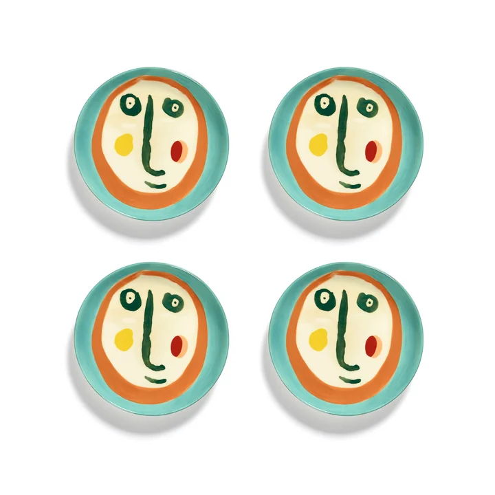 Serax - Feast Face 2 bord XS, mix (set van 4)