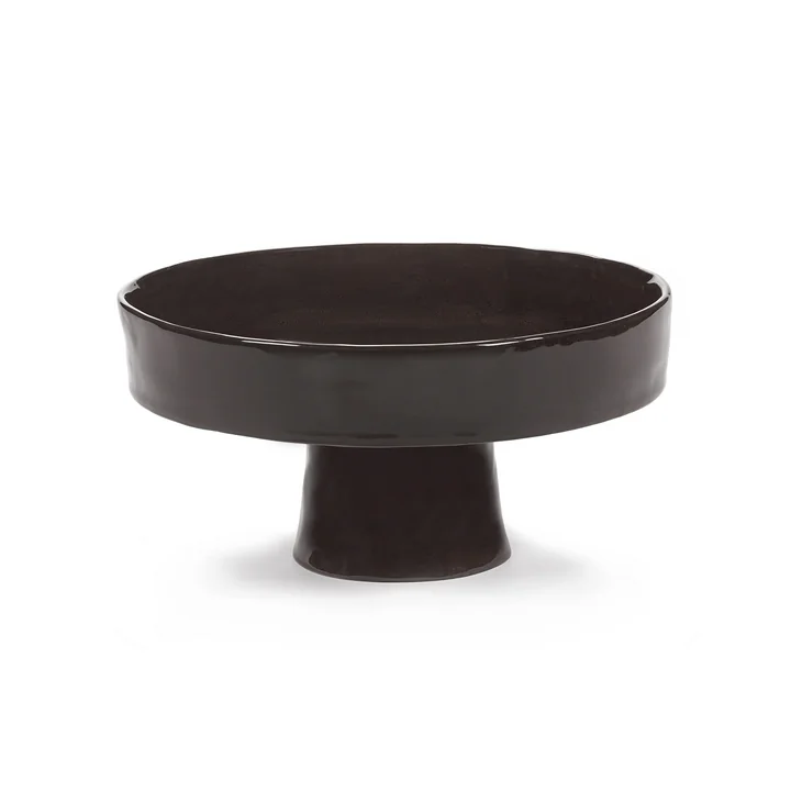 Serax - La Mère diep bord met voet L, ebbenhout