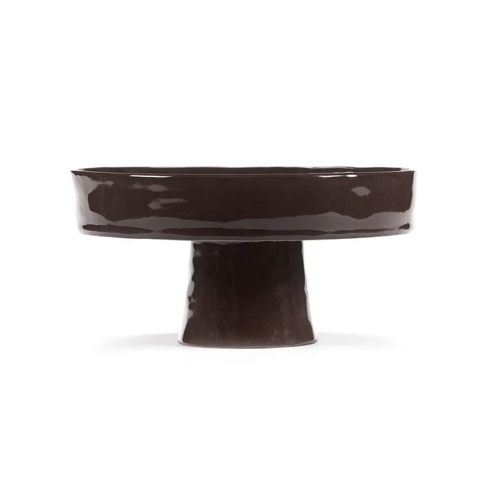 Serax - La Mère diep bord met voet L, ebbenhout