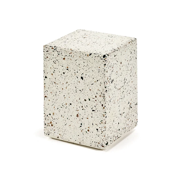 Serax - Pawn Terrazzo bijzettafel, 30 x 30 x 40 cm, wit