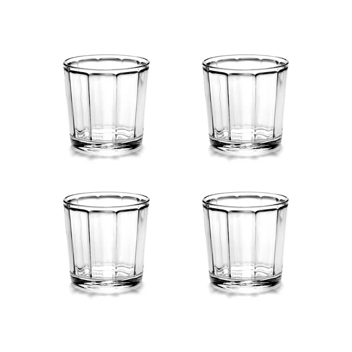 Serax - Oppervlaktewaterglas L, transparant (set van 4)