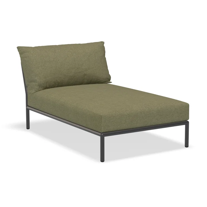 HOUE - Niveau 2 Chaise Longue, donkergrijs / blad