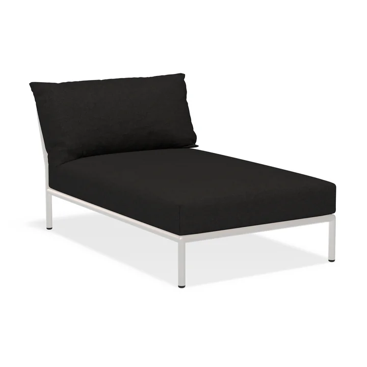 HOUE - Niveau 2 Chaise Longue, gedempt wit / houtskool