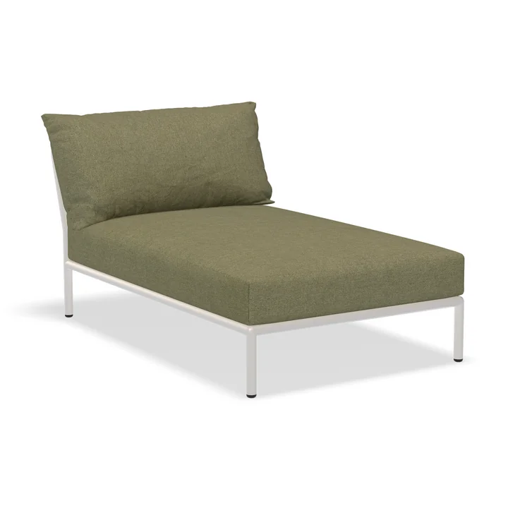 HOUE - Niveau 2 Chaise Longue, gedempt wit / blad