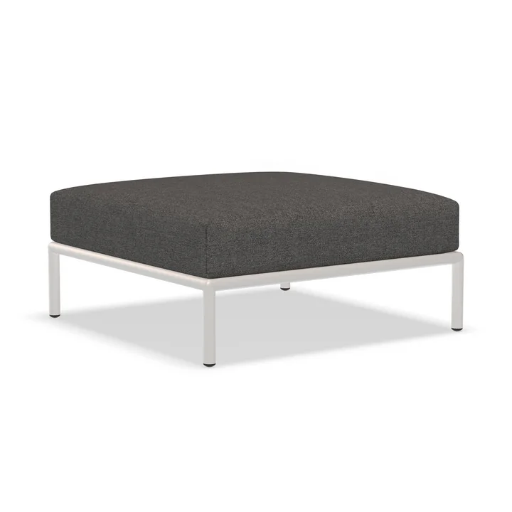 HOUE - Niveau 2 Ottoman, gedempt wit / donkergrijs basic