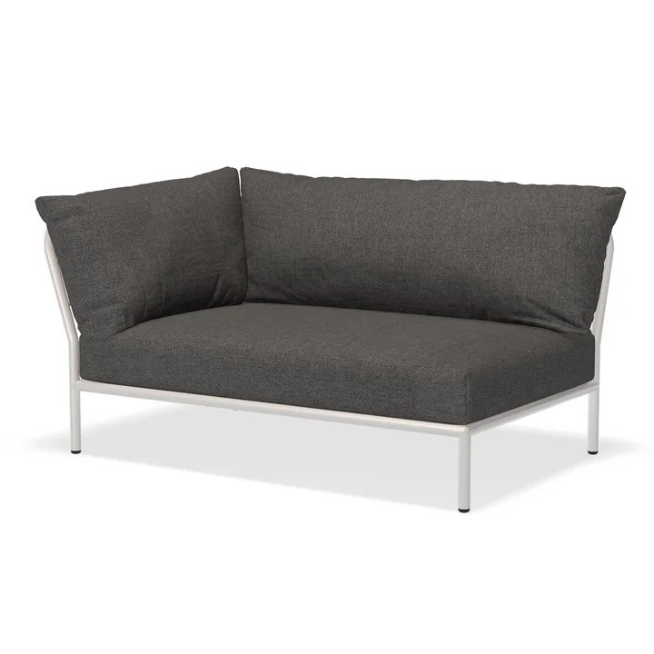 HOUE - Level 2 Sofa, links, muted white / donkergrijs basic