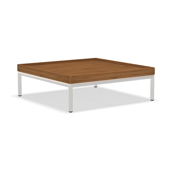 HOUE - LEVEL - LEVEL 2 Salontafel, 81 x 81 cm, bamboe / gedempt wit