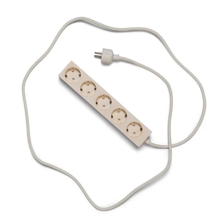 Pedestal - Power Beam, 5 meter stekkerdoos, parelmoer