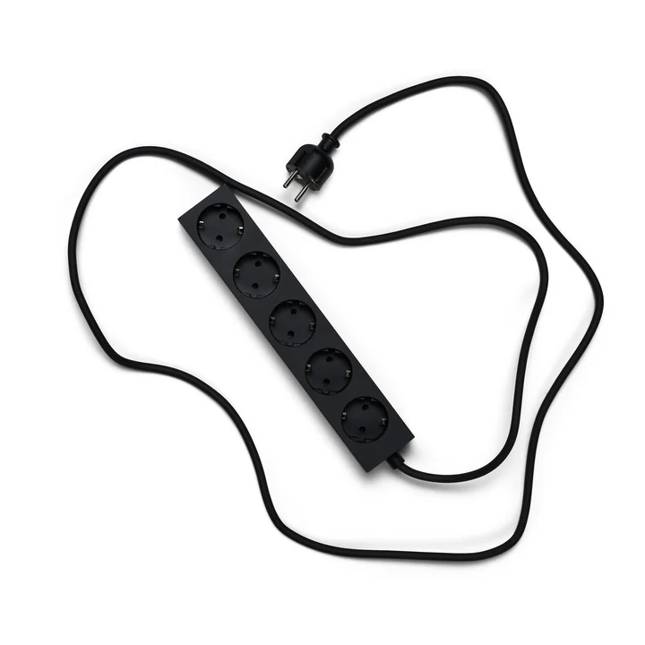 Pedestal - Power Beam, 2 meter stekkerdoos, houtskool