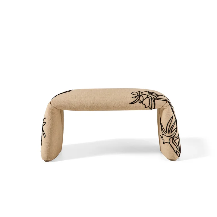 nanimarquina - Gevouwen bank, medium, 97 x 45 cm, bloemen